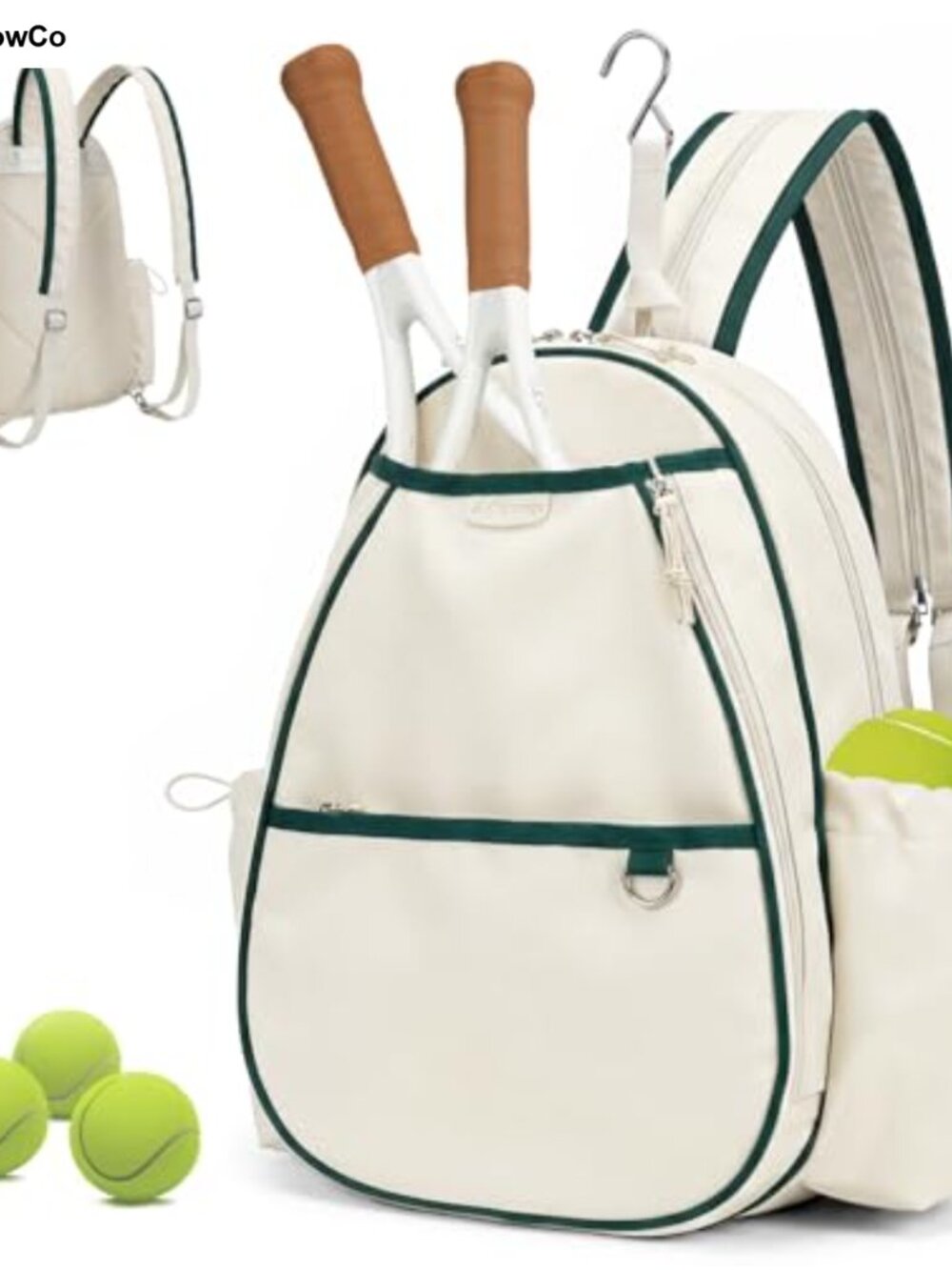 Convertible Sling Crossbody Tennis Backpack Women Waterproof Racket Bag